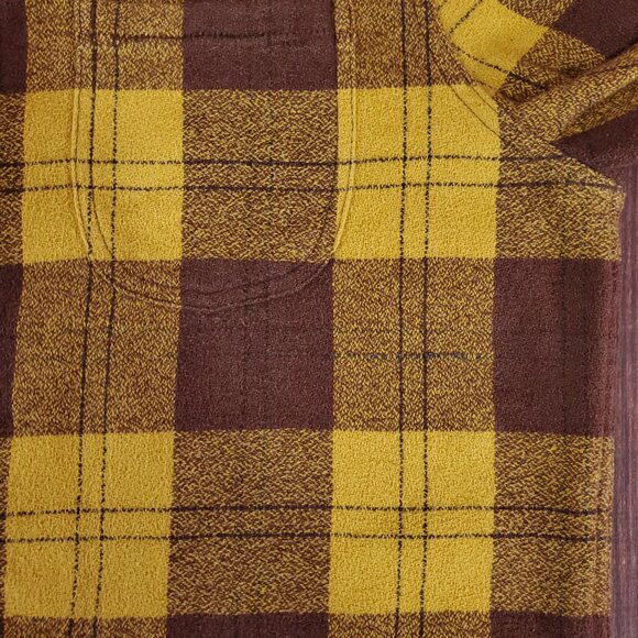 Wellen Huckberry Mens Medium Brushed Hazy Flannel Shirt Button Up Plaid - Picture 7 of 13